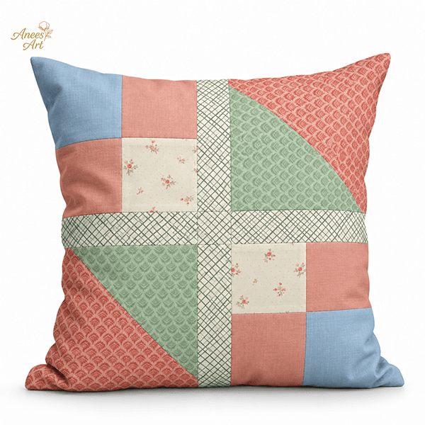 CP005-PMBC handmade Pastel Multicolour patchwork cushion